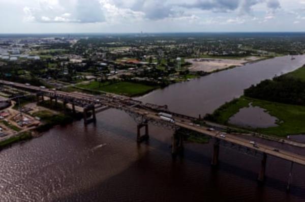 The Calcasieu River Bridge in Lake Charles, Louisiana.