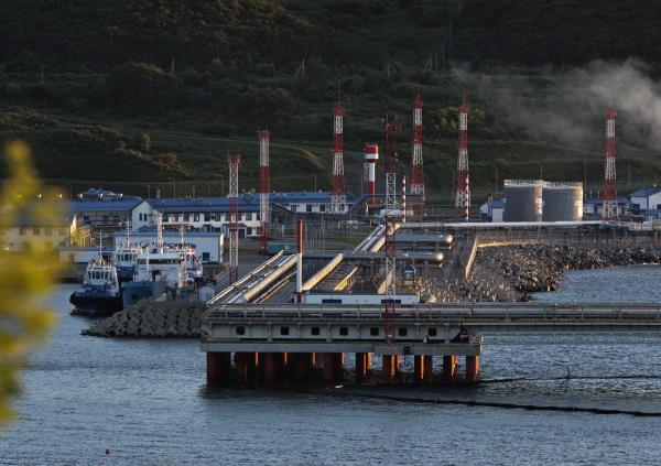 A view shows oil terminal Kozmino near Nakhodka